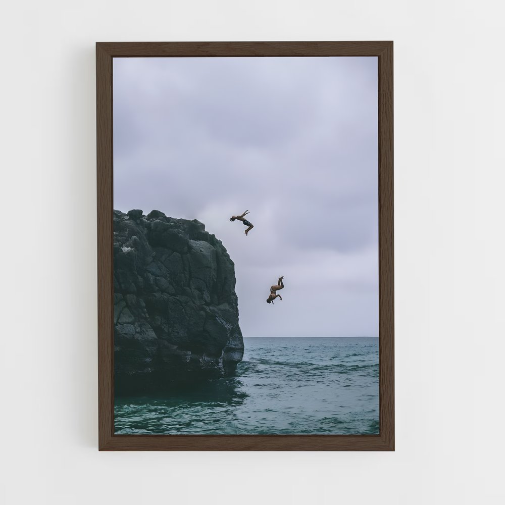 Poster Cliff diving mêlées – affiche Plongeon de falaise (vue 5)